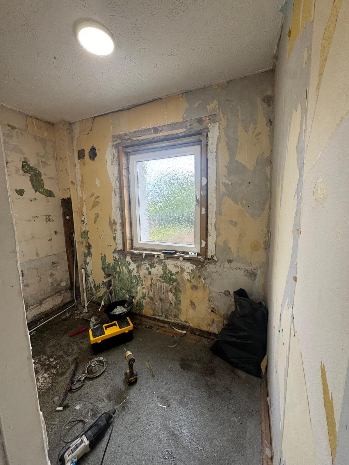 Example bathroom before-and-after layout